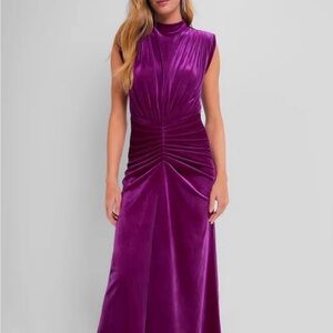 SAYLOR Rich Purple Velvet Maxi Dress